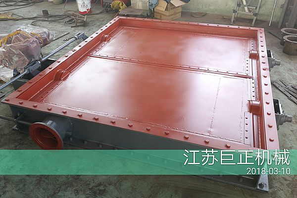 方形擋板門（寬9m）完工，準備發貨